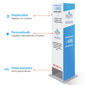Dispensador Gel Antibacterial sin contacto