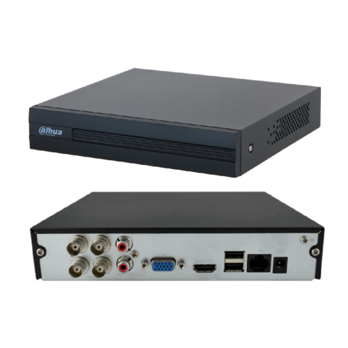 Grabador DVR 4 canales mod. DH-XVR1B04H-I Dahua es compátible con camaras de hasta 5Mp de resolucion. adicional soporta hasta 2 Canales IP plus y 1 ba