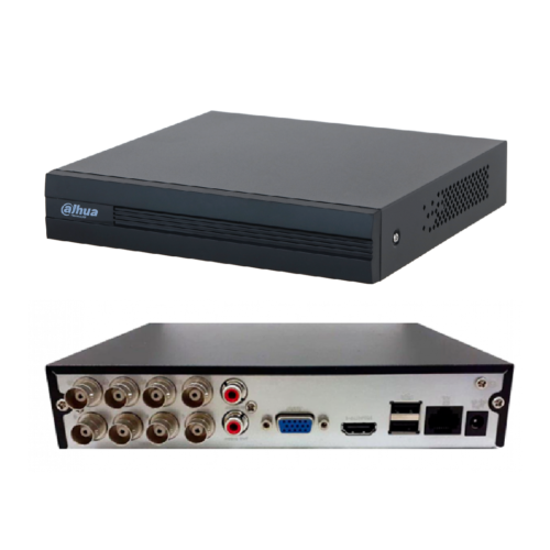 Grabador DVR 8 canales mod. DH-XVR1B08H-I Dahua es compátible con camaras de hasta 5Mp de resolucion. adicional soporta hasta 4 Canales IP plus y 1 ba