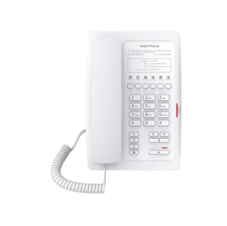 Fanvil H3-WHITE Teléfono IP Hotelería | Montaje en pared | Teclado numérico estándar | Energia PoE