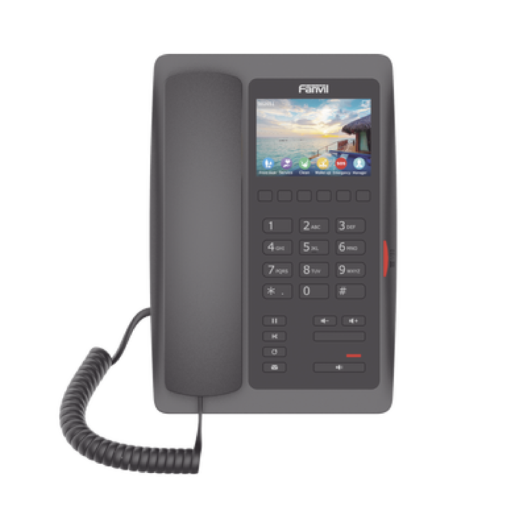 Fanvil H3W-WIFI Teléfono IP Hotelería | Montaje en pared | Teclado numérico estándar | Energia PoE