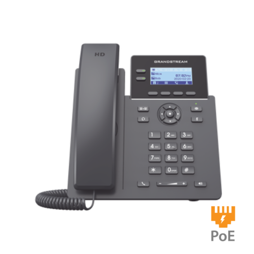 Grandstream GRP-2602P Teléfono IP Wi-Fi | Grado Operador | 14 líneas SIP con 6 cuentas | pantalla LCD 5 | puertos Gigabit | Bluetooth integrado | PoE
