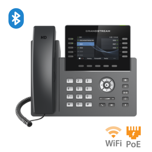 Grandstream GRP-2615 Teléfono WiFi portátil empresarial | conectividad a la red VoIP vía WiFi