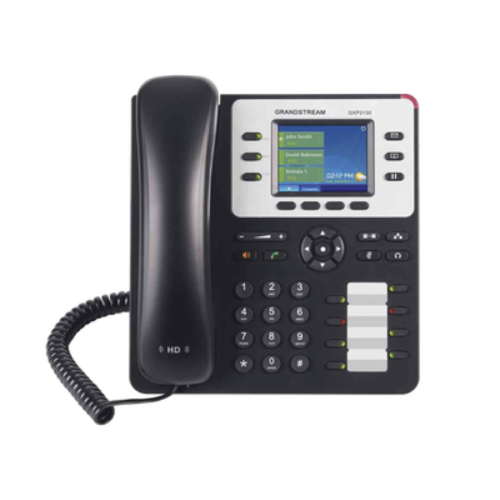 Grandstream GXP-2130 Teléfono IP Grado Operador | 4 líneas SIP con 2 cuentas | puertos Gigabit PoE | pantalla a color 2.4 | codec Opus | IPV4/IPV6 | G