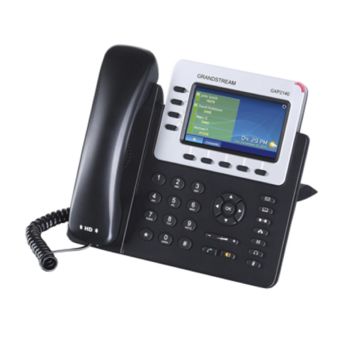 Grandstream GXP-2140 Teléfono IP SMB de 2 Líneas | 1 cuenta SIP con 3 teclas de función programables y conferencia de 3 vías. PoE