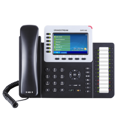 Grandstream GXP-2160 Teléfono IP SMB de 2 líneas con 3 teclas de función programables y conferencia de 3 vías | 5 Vcc