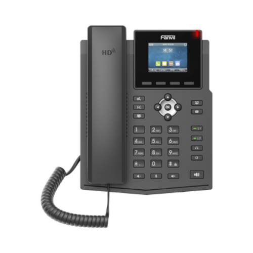 Fanvil X3SPPRO Teléfono IP Empresarial | 4 líneas SIP | Pantalla LCD de 2.4 pulgadas a color | Opus y conferencia de 3 vías | PoE.