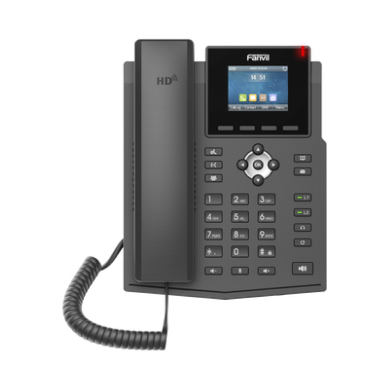 Fanvil X3SPPRO Teléfono IP Empresarial | 4 líneas SIP | Pantalla LCD de 2.4 pulgadas a color | Opus y conferencia de 3 vías | PoE.