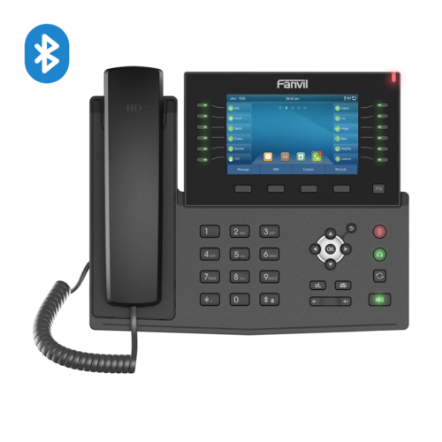 Fanvil X7C Teléfono IP Empresarial | 20 lineas SIP | Bluetooth integrado | Diademas | PoE y hasta 60 botones DSS con doble puerto Gigabit | soporta re